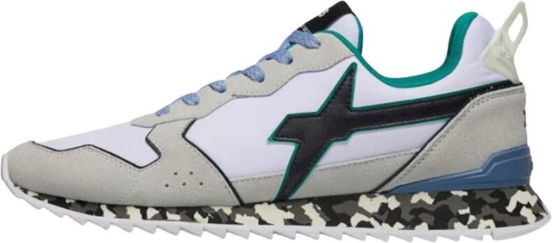W6Yz Bicolor Stof en Suède Sneakers