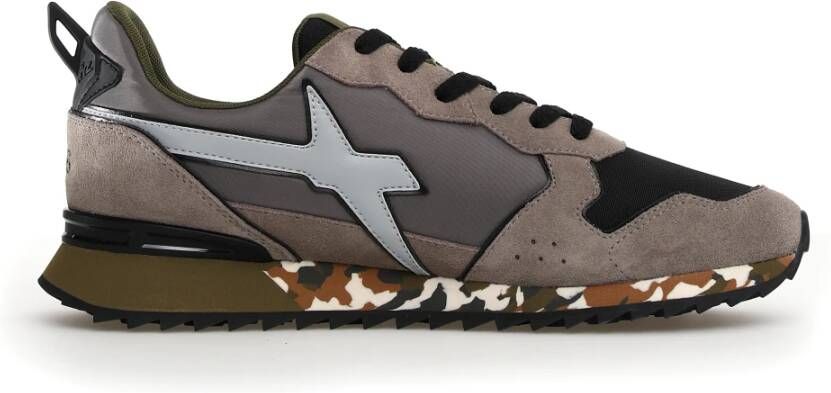 W6Yz Technical fabric and suede sneakers Jet-M. Gray Heren