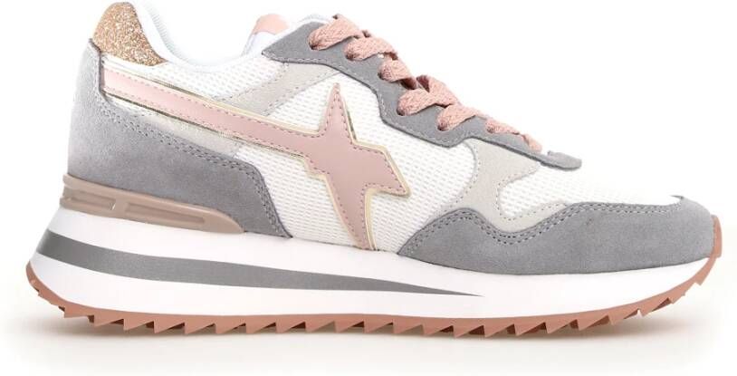 W6Yz Grijze Sneakers met Verhoogde Rubberen Zool