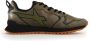 W6Yz Groene Sneakers met Suède Inzetstukken Green Heren - Thumbnail 1