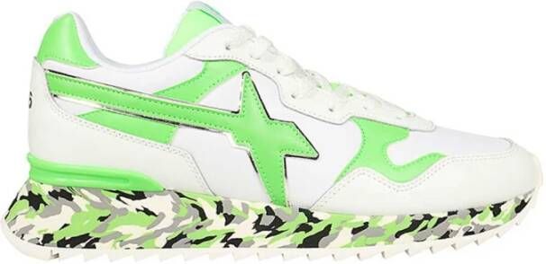 W6Yz Lage sneakers van leer en stof