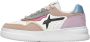W6Yz Leren Sneakers met Suède Inzetstukken Multicolor Dames - Thumbnail 2