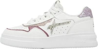 W6Yz Leren sneakers Xenia White Silver