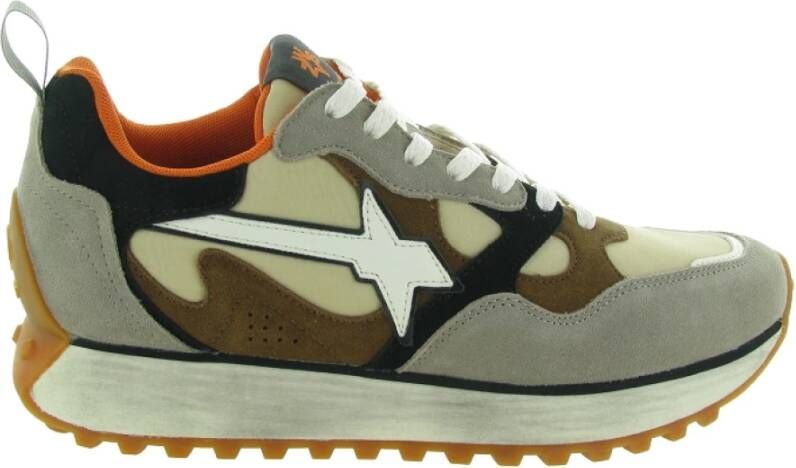 W6Yz Suede and technical fabric sneakers Loop-M. Multicolor Heren