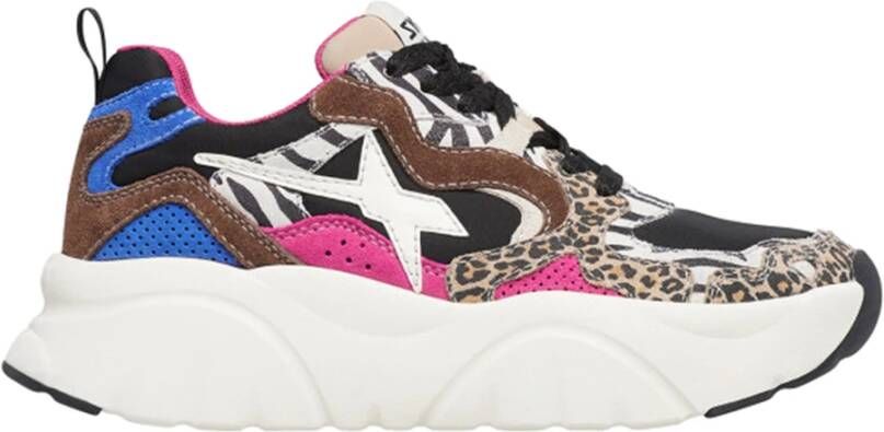 W6Yz Multikleur Sneakers met Rubberen Plateauzool