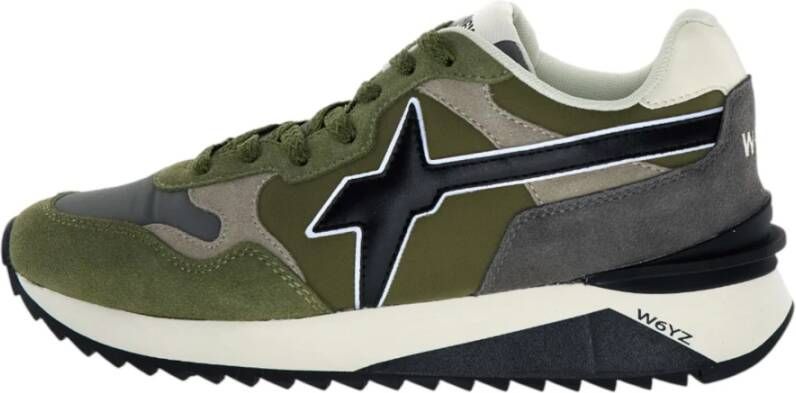 W6Yz Polyester Sneaker in militaire stijl