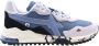 W6Yz Suede and technical fabric sneakers Breeze-M. Blue Heren - Thumbnail 8