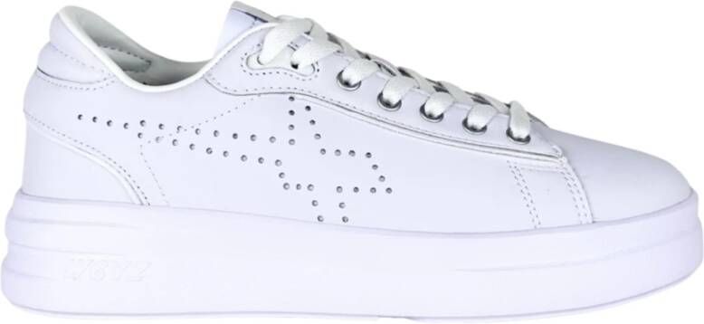 W6Yz Witte Veterschoenen voor Dames Ss23 White Dames