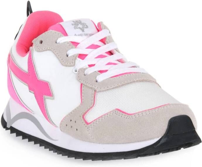 W6Yz Trendy Wit Fuchsia Sneakers White Dames