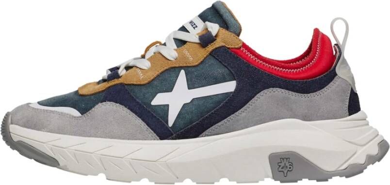 W6Yz Suède en technische stoffen sneakers