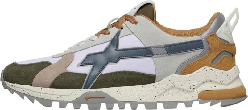 W6Yz Suede and technical fabric sneakers Breeze 3-M.