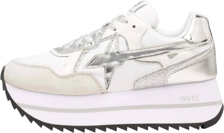 W6Yz Suede and technical fabric sneakers Deva W. White Dames