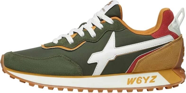 W6Yz Suede and technical fabric sneakers Jet2-Uni. Green Heren