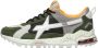 W6Yz Suede and technical fabric sneakers K3-M. Green Heren - Thumbnail 1