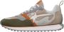 W6Yz Sneakers in suède en technische stof Militair - Thumbnail 1