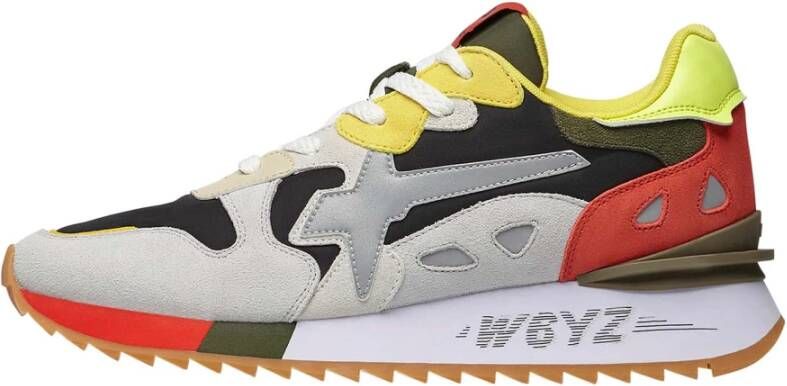 W6Yz Suede and technical fabric sneakers Match-M. Multicolor Heren