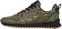 W6Yz Groene Sneakers met Suède Inzetstukken Green Heren - Thumbnail 7