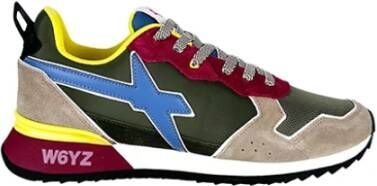 W6Yz Vintage Sneakers met Technische Stof en Gewassen Suède