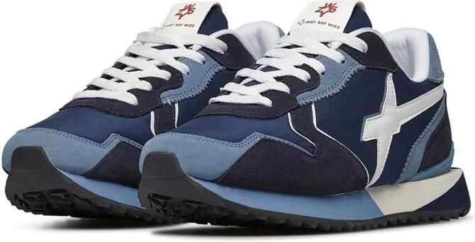 W6Yz Blauwe Sneakers Navy-Celeste Unisex Stijl