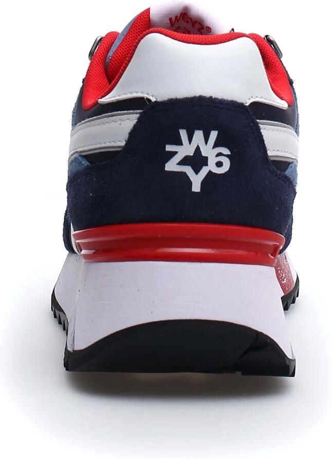 W6Yz Suede and technical fabric sneakers Yak-M. Blue Heren - Foto 3
