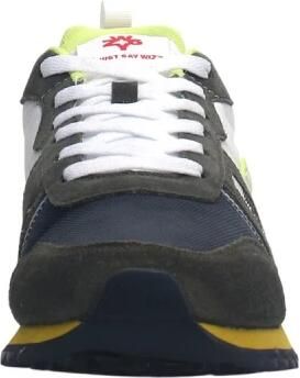 W6Yz Groene Heren Sneaker met Contrast Inzetstukken