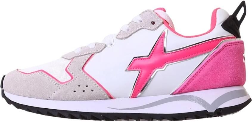 W6Yz Trendy Wit Fuchsia Sneakers White Dames - Foto 2