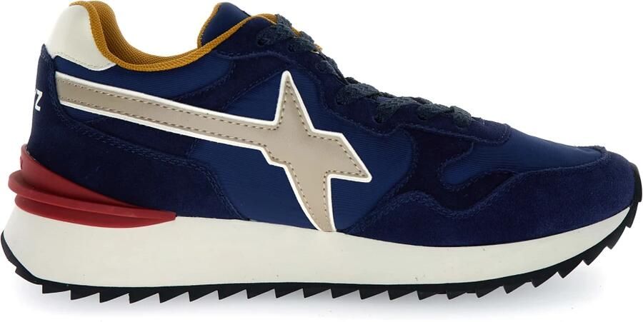 W6Yz Technische sneaker van stof en suède