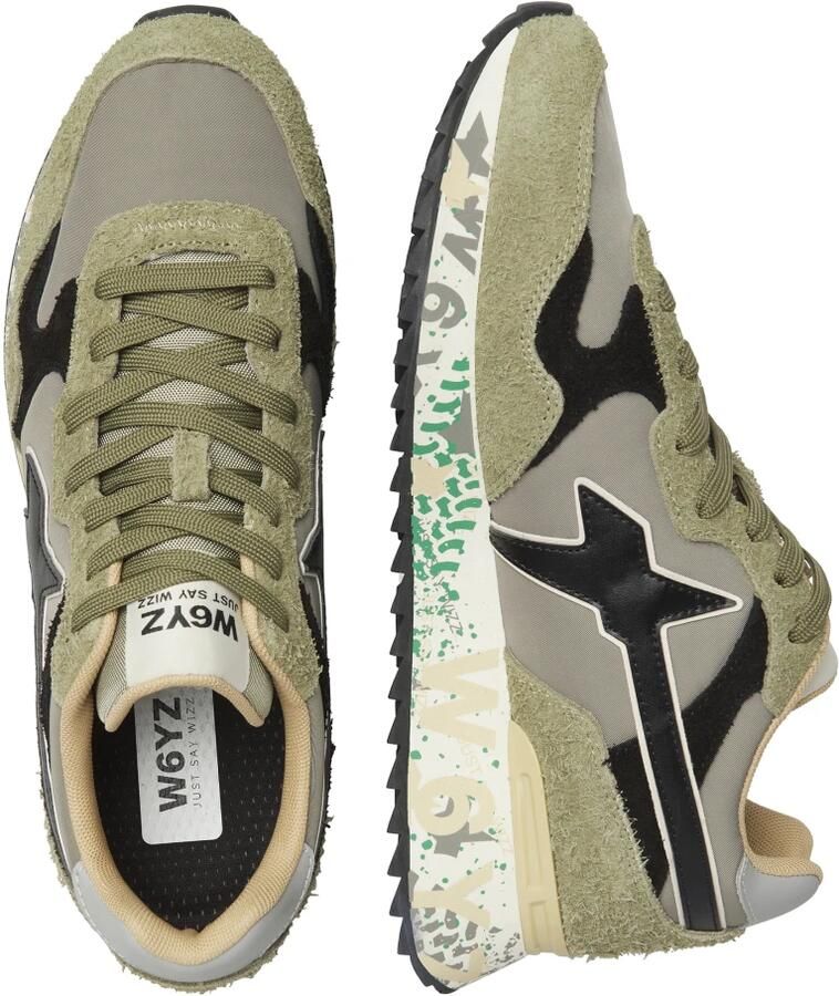 W6YZ Sneakers laag 'YAK-M.' grijs groen zwart wit