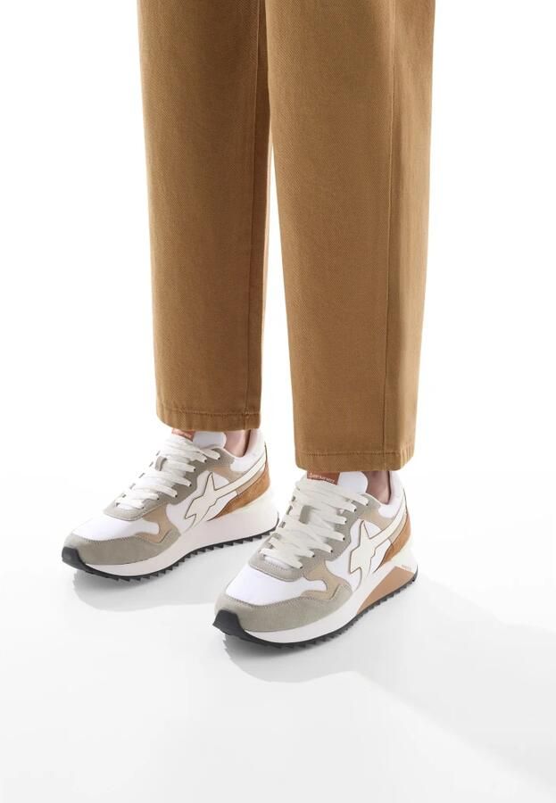W6Yz Polyester Sneaker Technisch Suède Taupe Wit - Foto 5