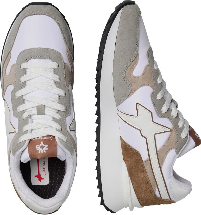 W6Yz Polyester Sneaker Technisch Suède Taupe Wit - Foto 4