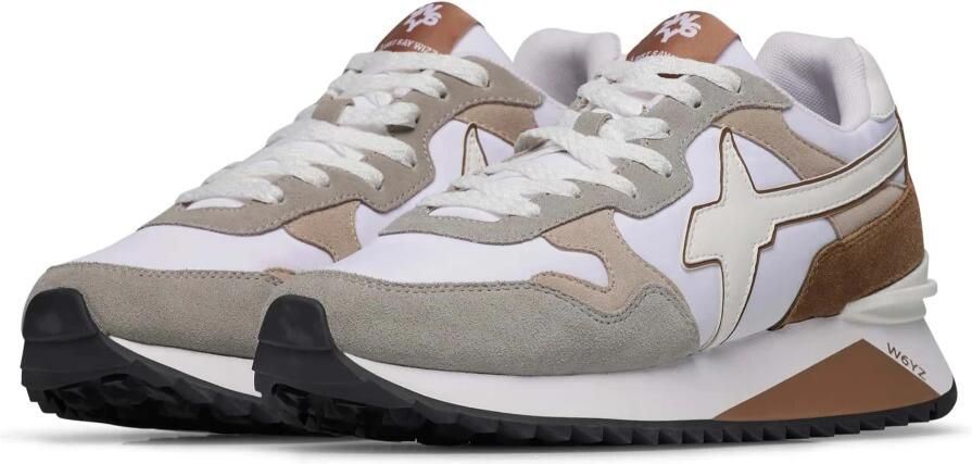 W6Yz Polyester Sneaker Technisch Suède Taupe Wit - Foto 6