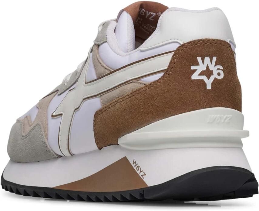 W6Yz Polyester Sneaker Technisch Suède Taupe Wit - Foto 2