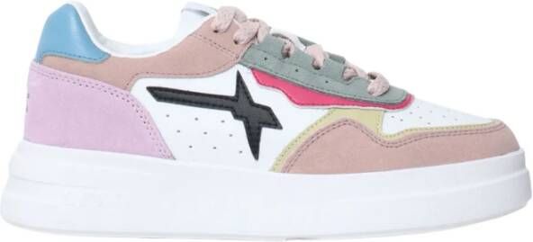 W6Yz Leather and suede sneakers Xenia W. White Dames