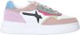 W6Yz Leren Sneakers met Suède Inzetstukken Multicolor Dames - Thumbnail 8