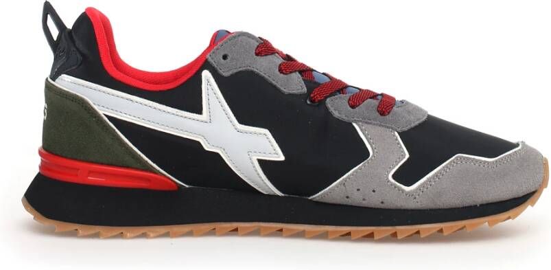W6Yz Zwarte Technische Sneakers Camouflage Zool Multicolor Heren