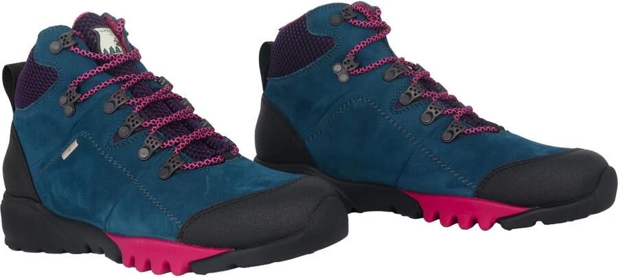 Waldläufer Blauwe Brede Pasvorm Dames Enkellaars