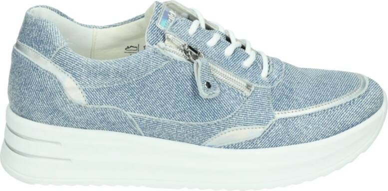 Wäldlaufer Waldläufer ARIANNA 755004 312 263 Jeans blauw kleurige dames sneakers met rits