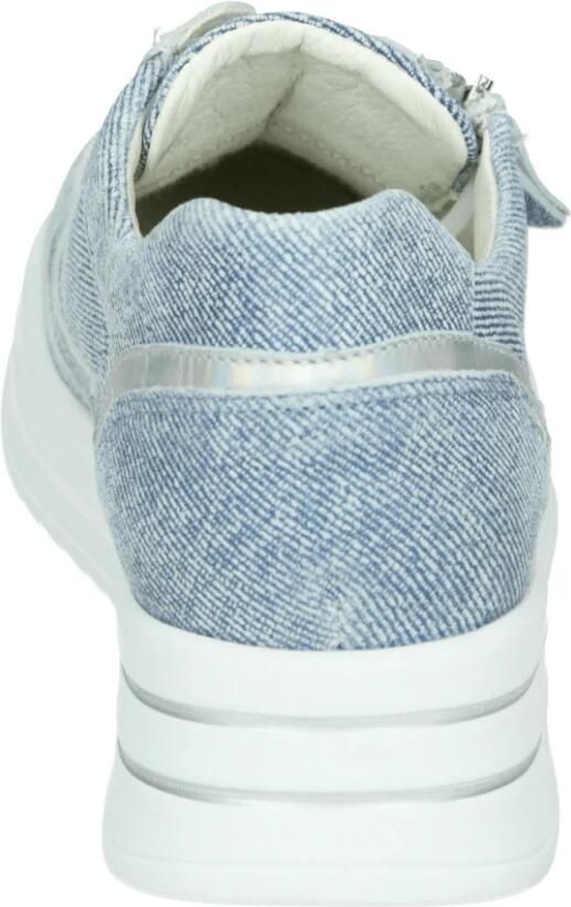 Wäldlaufer Waldläufer ARIANNA 755004 312 263 Jeans blauw kleurige dames sneakers met rits - Foto 3