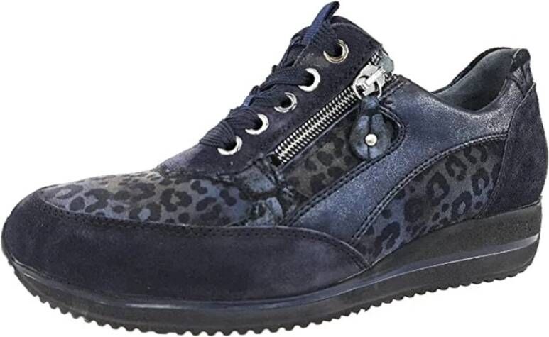 Waldläufer Waldlaufer Sneaker 980008 414 194 Wijdte H Blauw Suède Print 4½ 37½ - Foto 2