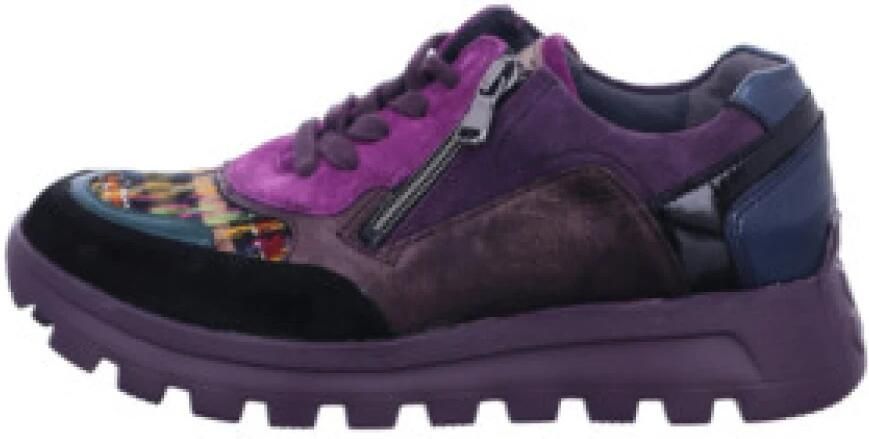 Waldläufer Wijde pasvorm veter-rits sneaker Paars mix Multicolor Dames - Foto 2