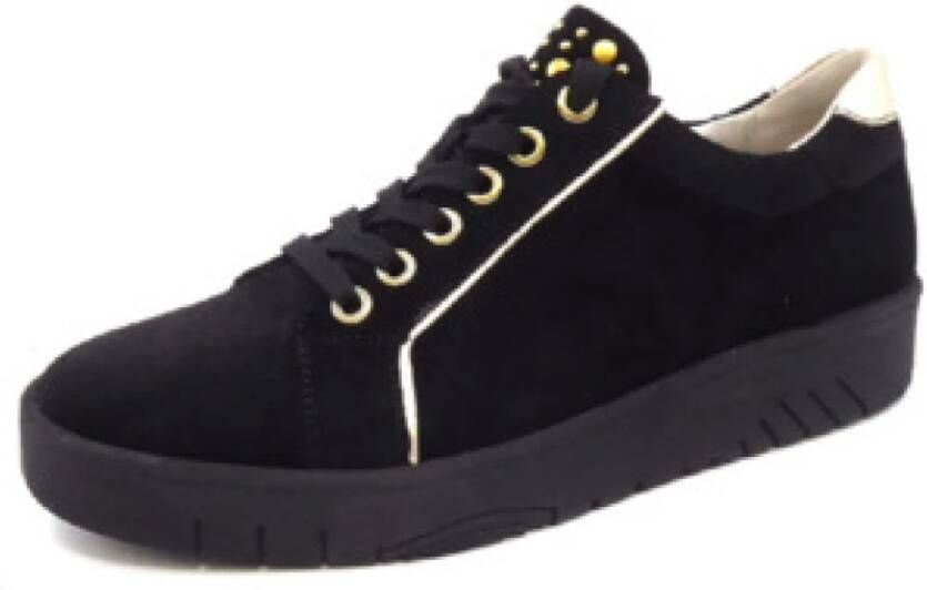 Waldläufer Comfort Veterschoenen voor dames in zwart