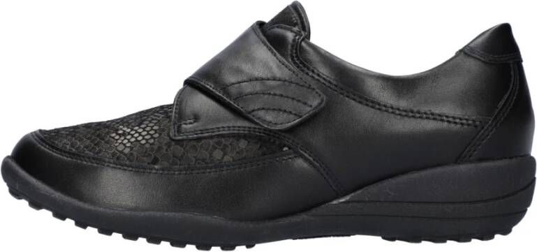 Waldläufer Comfortabele brede sneakers in zwart Black Dames