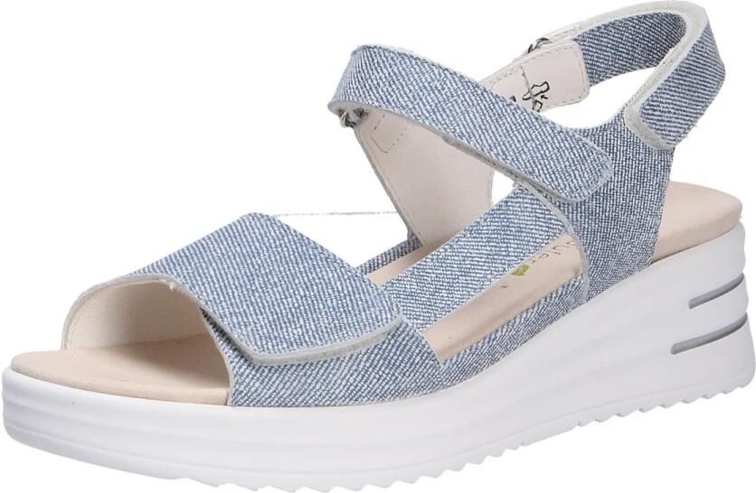 Waldläufer Comfortabele damessandalen van zacht nubuckleer