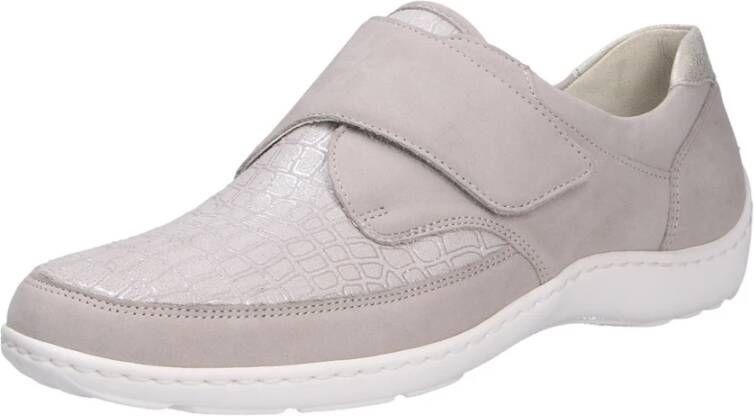 Waldläufer Comfortabele slipper van leer en textiel