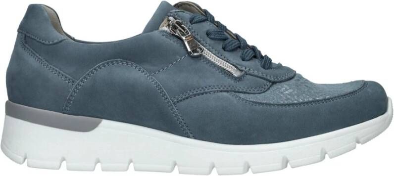 Waldläufer Comfortabele Sneaker met Elastisch Textiel Blue Dames