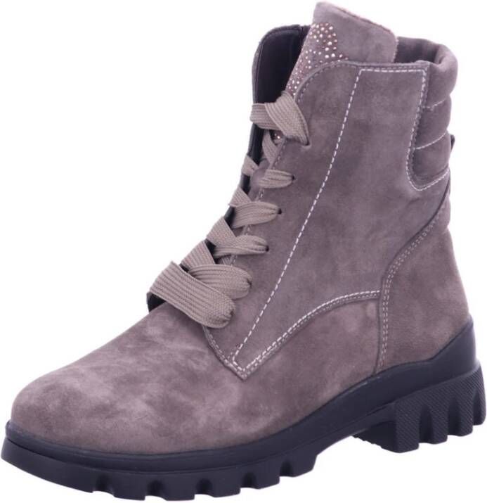 Waldläufer Donkergrijze Sneakers Gray Dames