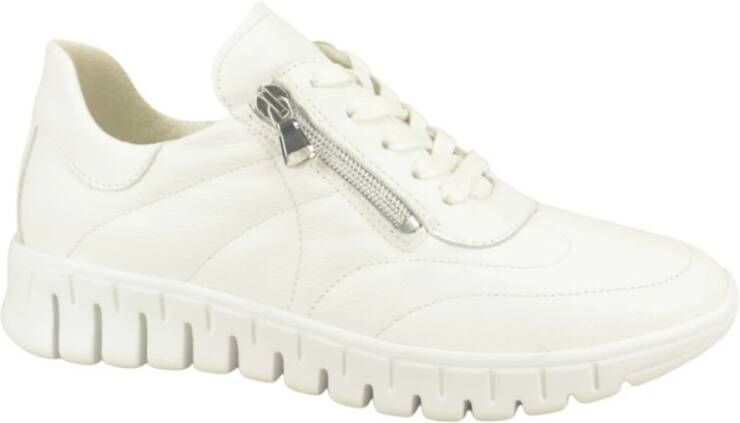 Waldläufer Flexibele witte Runner met Tiret White Dames