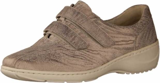 Waldläufer Dames Klittenbandschoen 607302 133 071 Lichtgrijs Glans Wijdte K - Foto 2