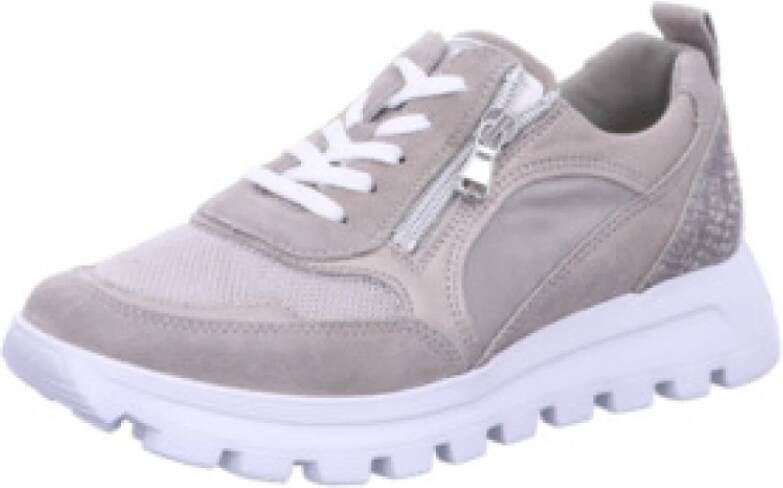 Waldläufer Grijze Dames Sneaker Comfortabel en Stijlvol