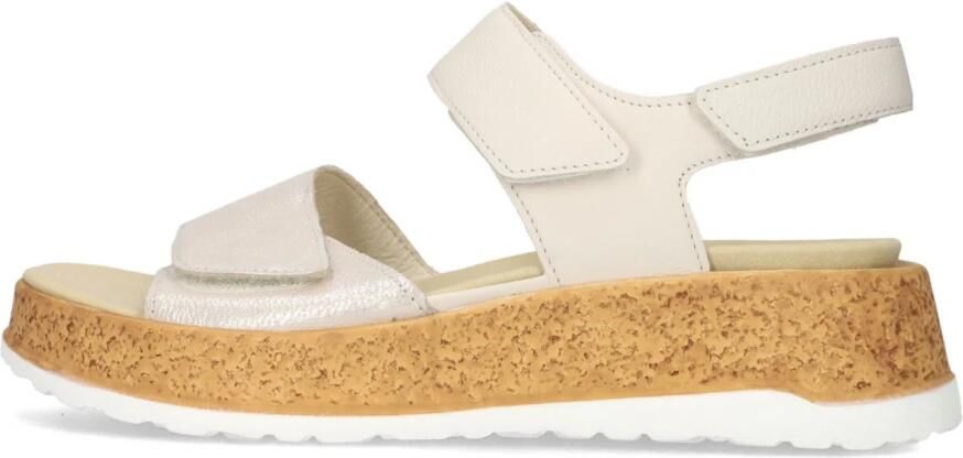 WALDLAUFER Waldläufer Sandalen met Hak Dames H-libby Maat: 38 5 Materiaal: Leer Kleur: Beige - Foto 3